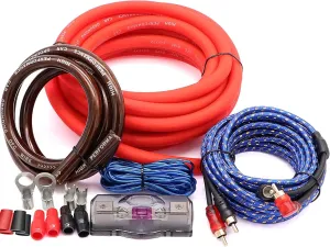 0 Gauge Car Amp Audio Wiring Kit – Welugnal 3000W Car Amplifier subwoofer Wiring Install kit for Your Radio, Subwoofers and Speakers Amp Power Wire，0 Gauge Wire OD：0.33"