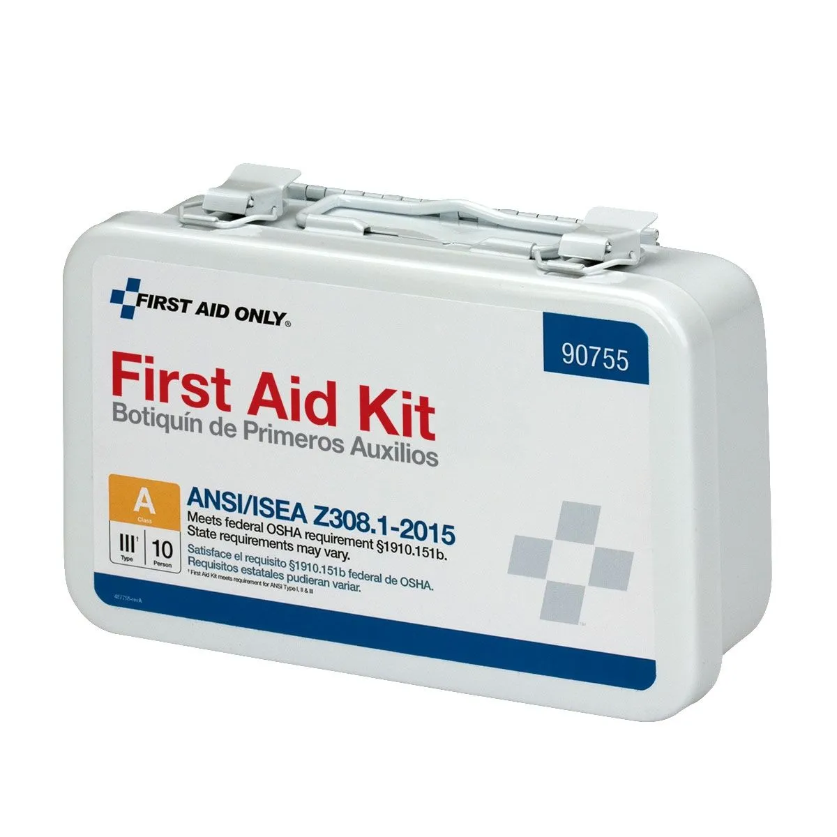 10 Person Bulk Metal First Aid Kit, ANSI Compliant - W-90755