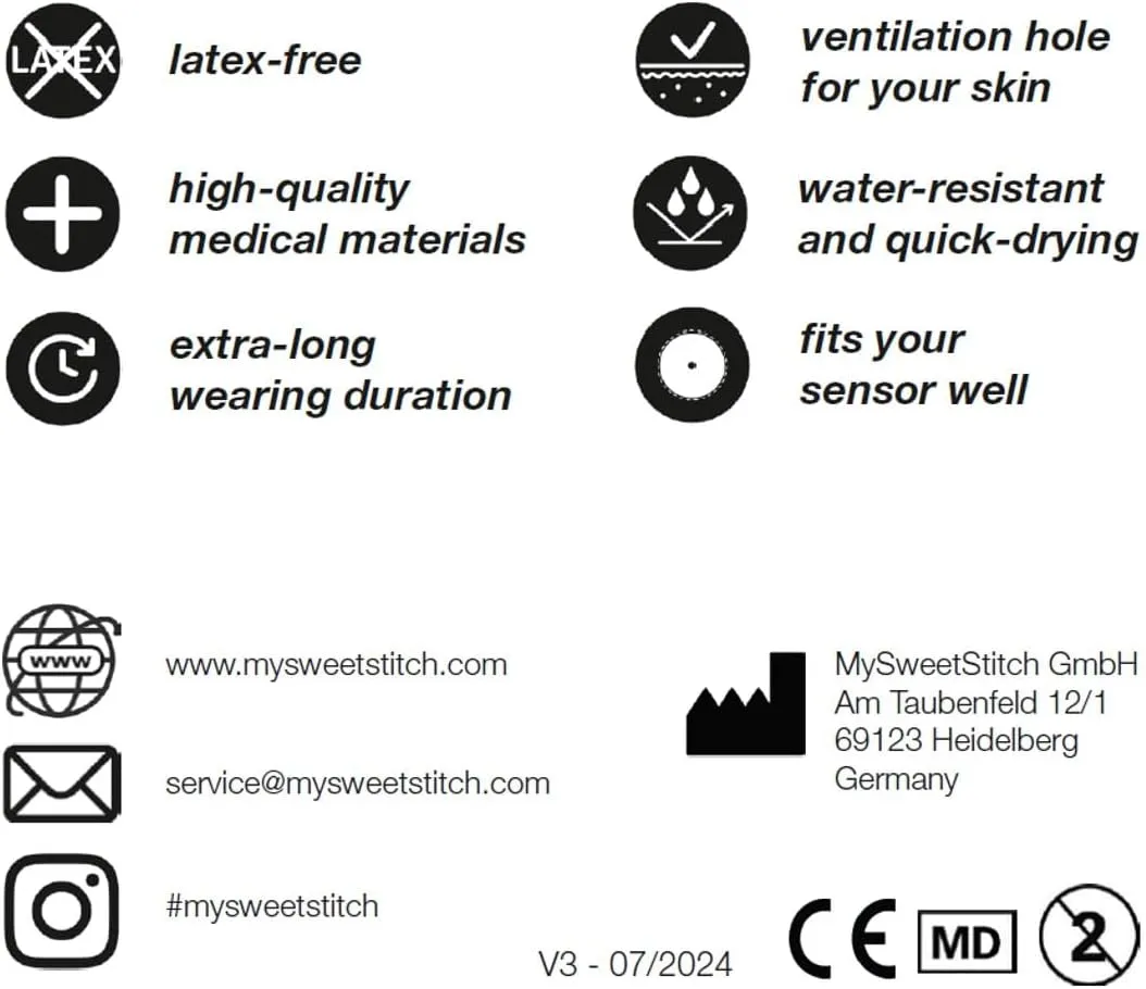 10 x Enlite/Guardian Adhesive Patch, Last Up to 14 Days, Sweat & Waterpoof, CGM, Glucose Monitor Protection, Blue
