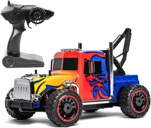 1:16 Scale Remote Control Car, 20 KM/H High-Speed Monster Truck for Boys Adults, LED Light 4WD All Terrain RC Truck, 4x4 Waterproof Off-Road Truck