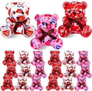 18 Pcs Nurse Week Appreciation Gifts Stuffed Bears Bulk Small Nurses Day Plush Bear 4 Inch Mini Plush Stuffed Animals with Syringe Stethoscope First Aid Kit Pattern for Nurse Graduation Gifts 2025