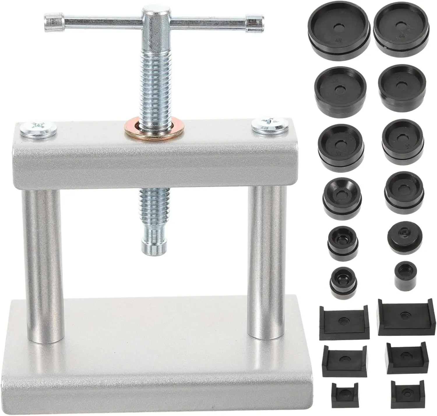 1Set Watch Press Tool with Molds Spiral Case Closer for Easy Watch Repair and Maintenance Compatible with Various and Shapes
