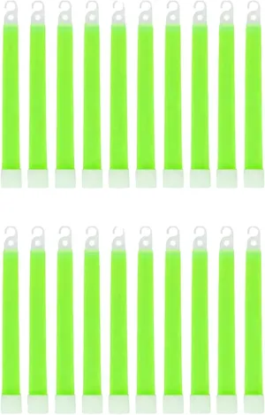 20Pcs Survival Kit Glowing Stick Emergency Light Sticks for Camping and Emergency Survival Earthquake, Green