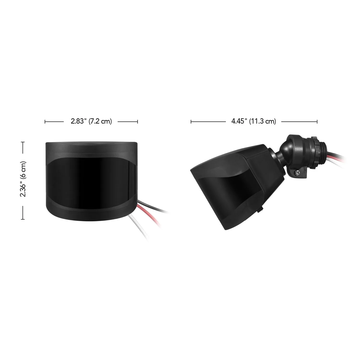 240-Degree Wired Motion Activated Black Outdoor Flood Light Replacement Sensor