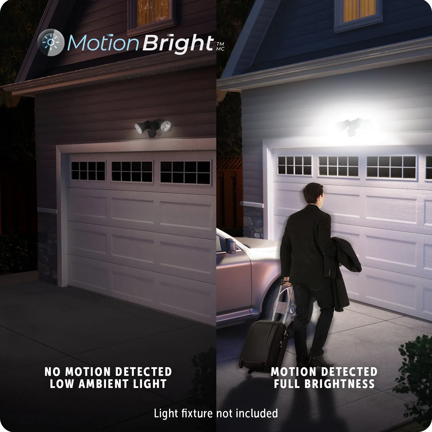 240-Degree Wired Motion Activated Black Outdoor Flood Light Replacement Sensor