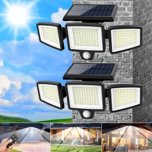 2Pack Outdoor Solar Lights Waterproof Motion Sensor Safety Lights for Porch, Garage, Yard Entrance, Patio
