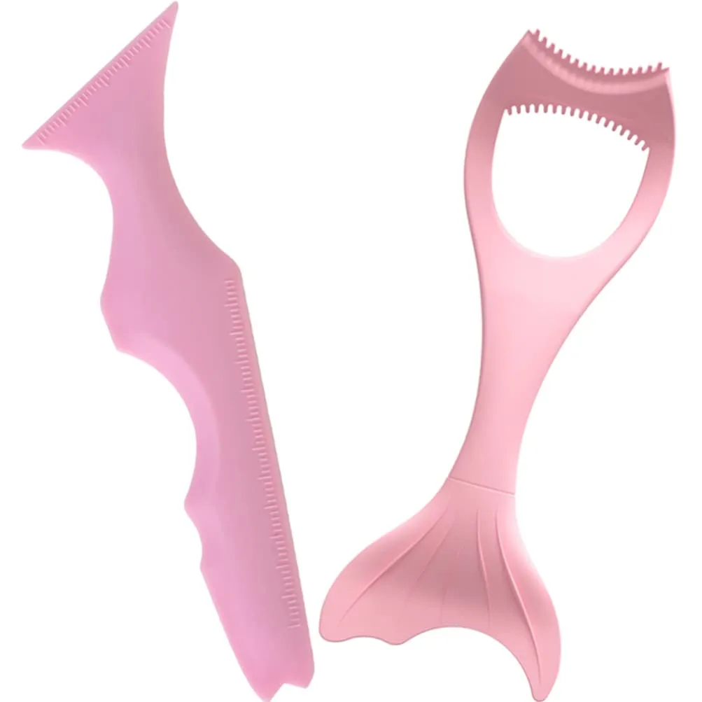 2pcs Silicone Eyeliner Stencils Winged Tip Eyeliner Aid Eyebrow Pencil Stencil Reusable Eyeliner Applicator Guide Tool Smoky Eyeshadow Makeup Tool Kit