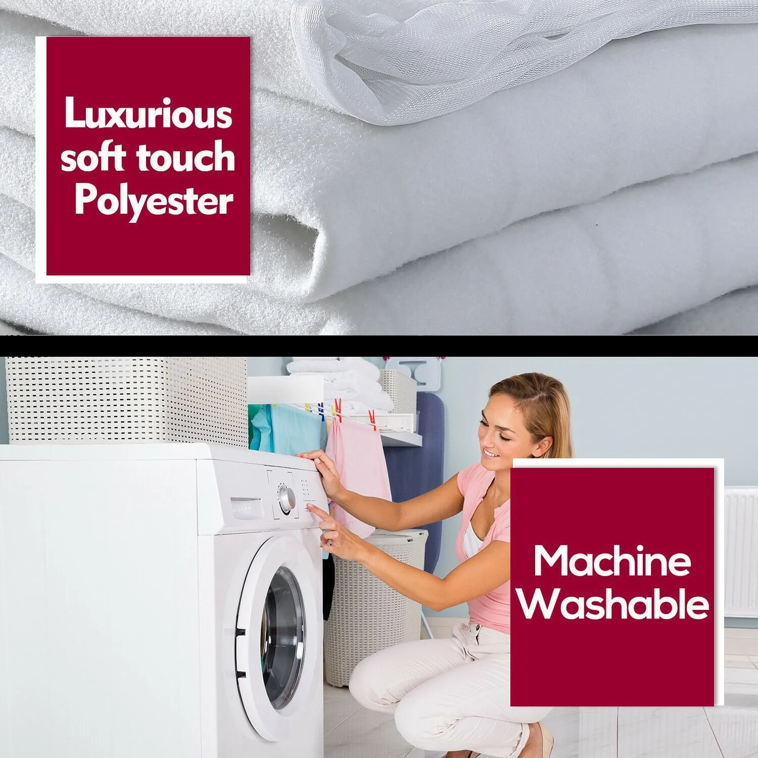 2x  450 GSM Polyster Electric Blanket Heat Warm Winter Fitted Double Size