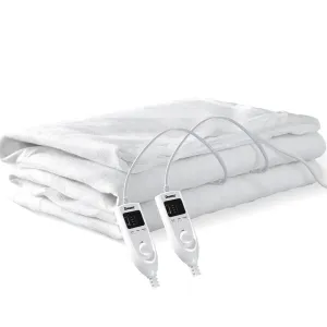 2x  450 GSM Polyster Electric Blanket Heat Warm Winter Fitted Double Size