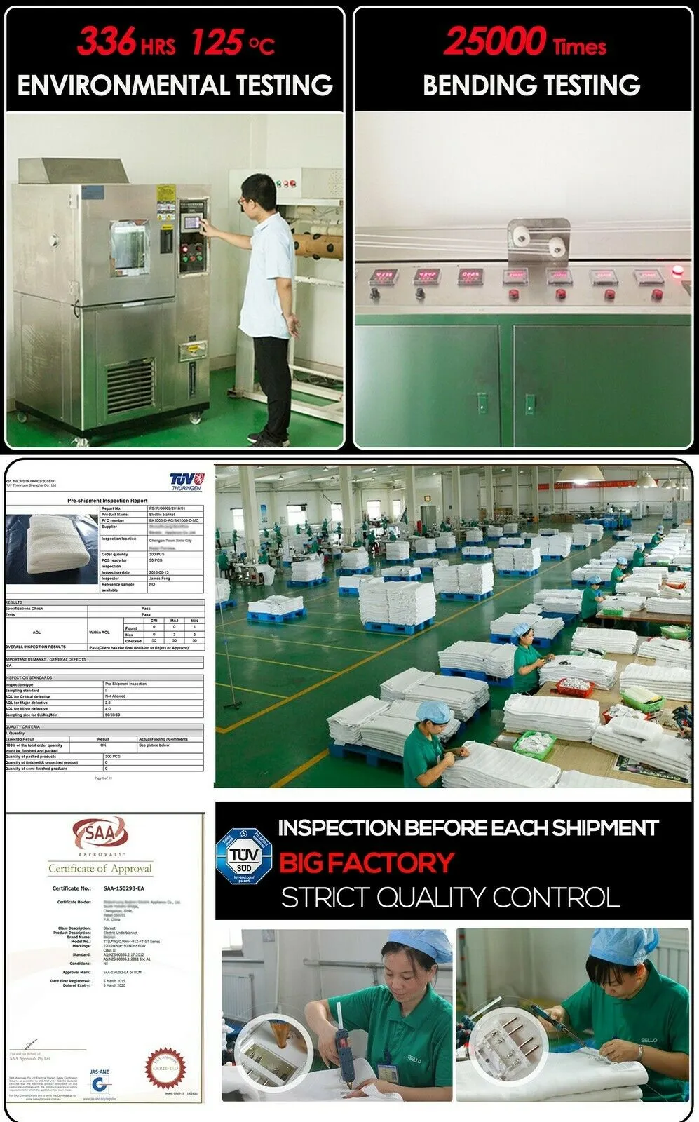 2x  450 GSM Polyster Electric Blanket Heat Warm Winter Fitted Double Size
