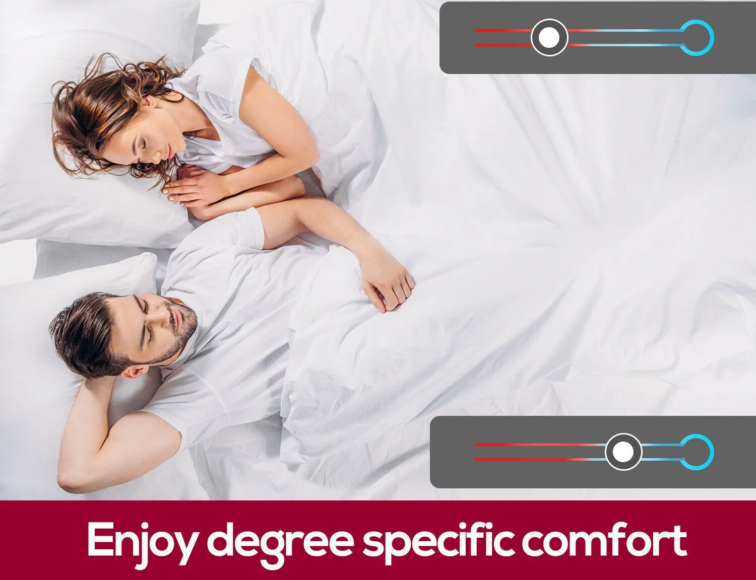 2x  450 GSM Polyster Electric Blanket Heat Warm Winter Fitted Double Size