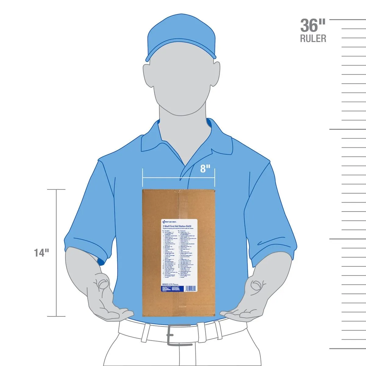 3 Shelf First Aid Refill With Medications, ANSI Compliant - W-90623