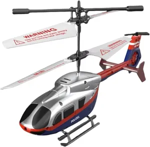 3.5 Channels Remote Control Helicopter Police Airplane Crash-Resistant Rescue RC Helicopter Aircraft Plane Drone Beginners Charging Toy Model Children's Birthday Gifts