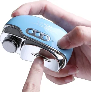 4-in-1 Automatic Electric Nail Clipper with UV Lamp & Polisher, 3-Speed USB Rechargeable Trimmer for Seniors – Safe Nail Filer Gift for Parents Blue