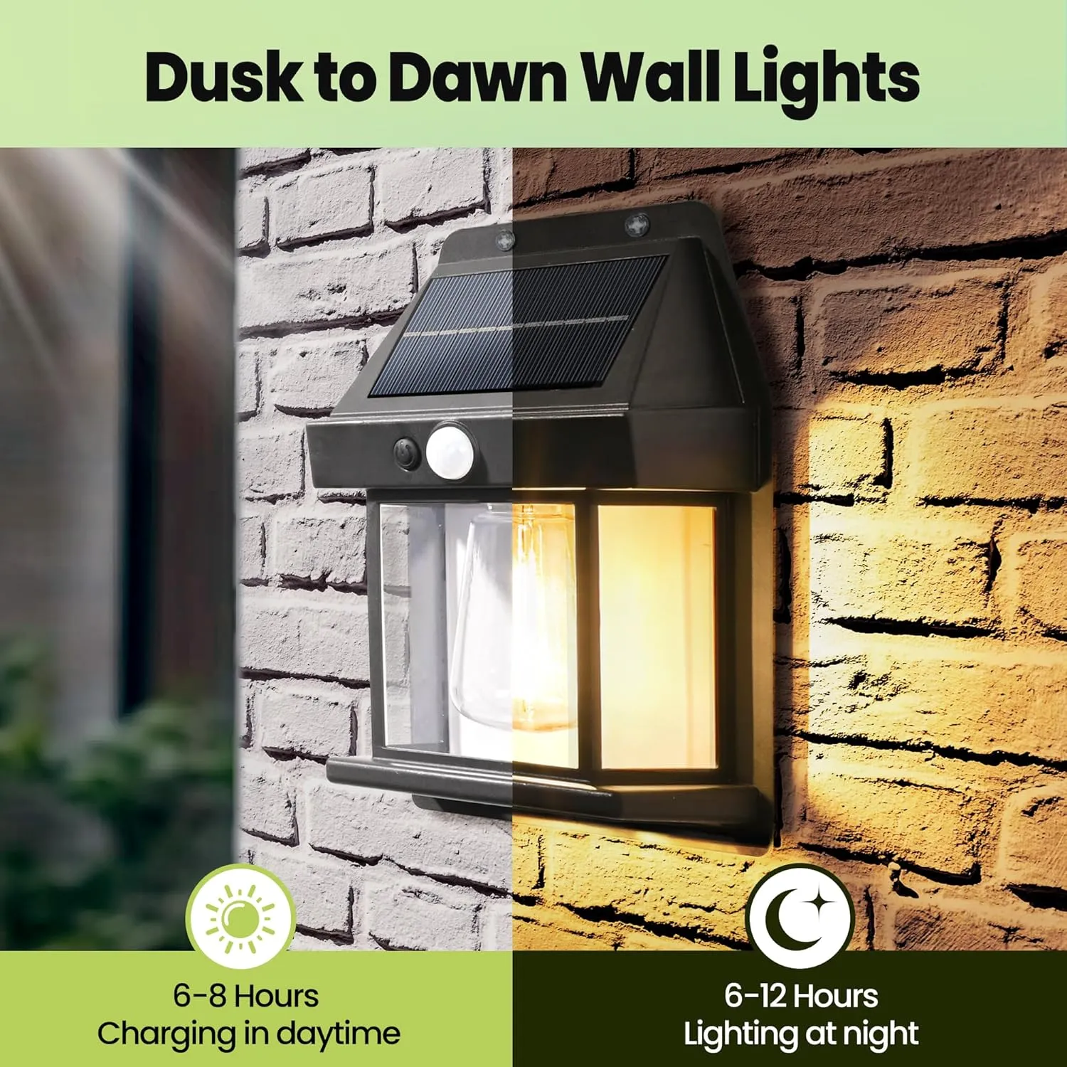 4 Pack Solar Motion Sensor Wall Lights with 3 Lighting Modes, Waterproof Led Solar Powered Wall Lights for Deck, Fence, Garage, Barn, Patio and Yard