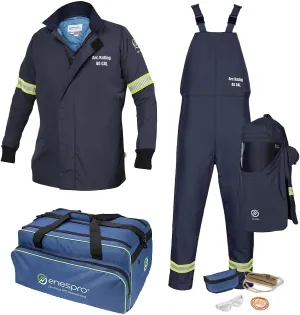 40 CAL Enespro PPE AirLite Arc Flash KIT with OptiShield with DUAL Fan Hood