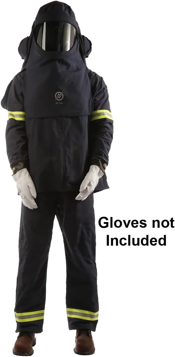 40 CAL Enespro PPE AirLite Arc Flash KIT with OptiShield with DUAL Fan Hood