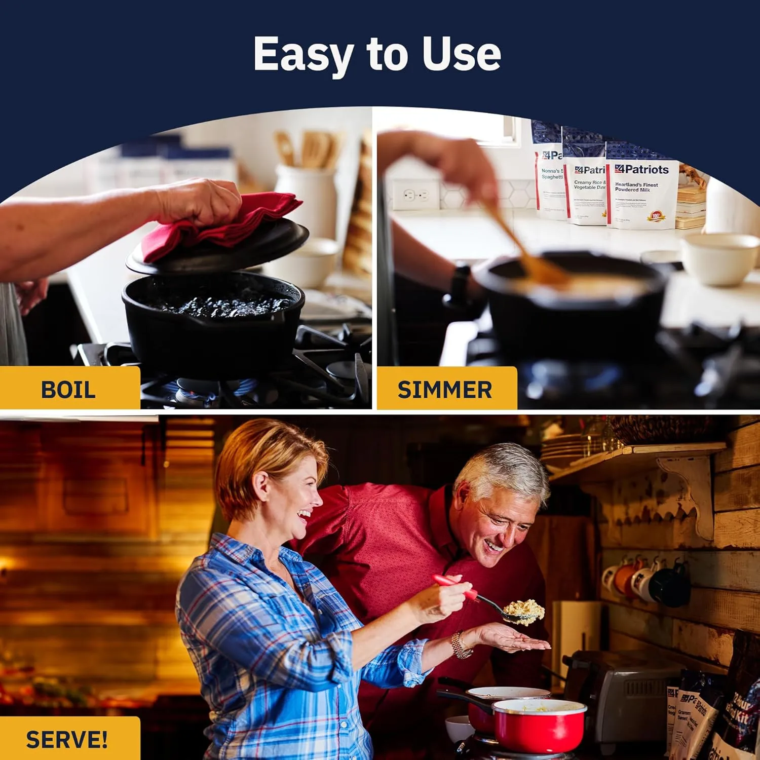 4Patriots 72-Hour Survival Food Kit: Emergency Food Supply Designed to Last 25 Years, 20 Servings