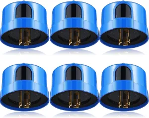 6 Pcs Twist Lock Photocell Sensor Auto on off Photocell Switch Dusk to Dawn Light Control Light Sensor for Outdoor Lights 120V to 277V, Blue