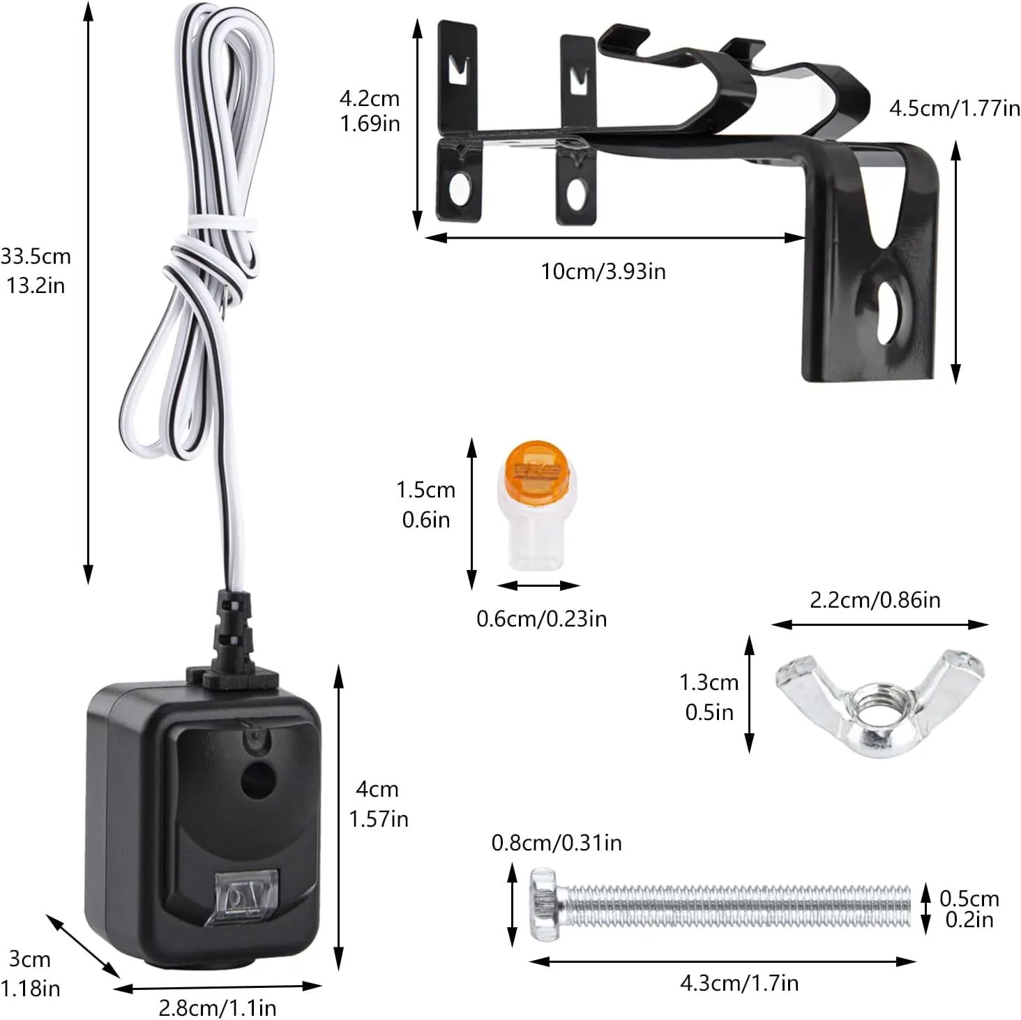 820CB Garage Door Sensor, Safety Sensor Brackets Kit Compatible with Chamberlain Liftmaster Sears Craftsman Garage Door Opener Made After 1997. Replacement 41A5034 G801CB-P 801CB 041-0136