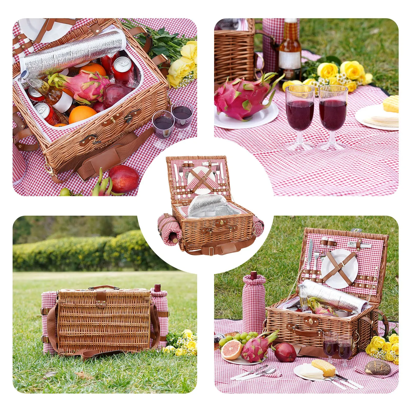 Adorable & Exquisite Picnic Basket for 2 Persons