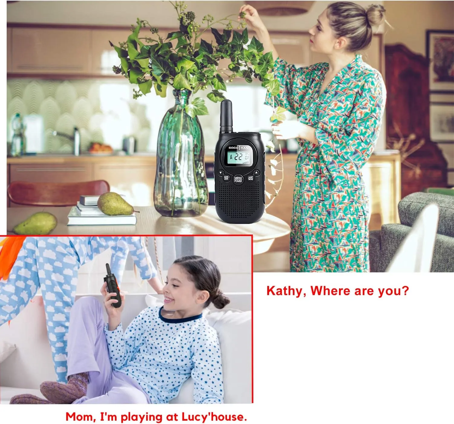 Adults Walkie Talkies Rechargeable FRS Two-Way Radios USB Charge Mini Walky Talky with Rechargeable Battery Long Range 5 Miles with Bright Light 2 Pack 0.5W Perfect for Family Outdoor Camping Trip