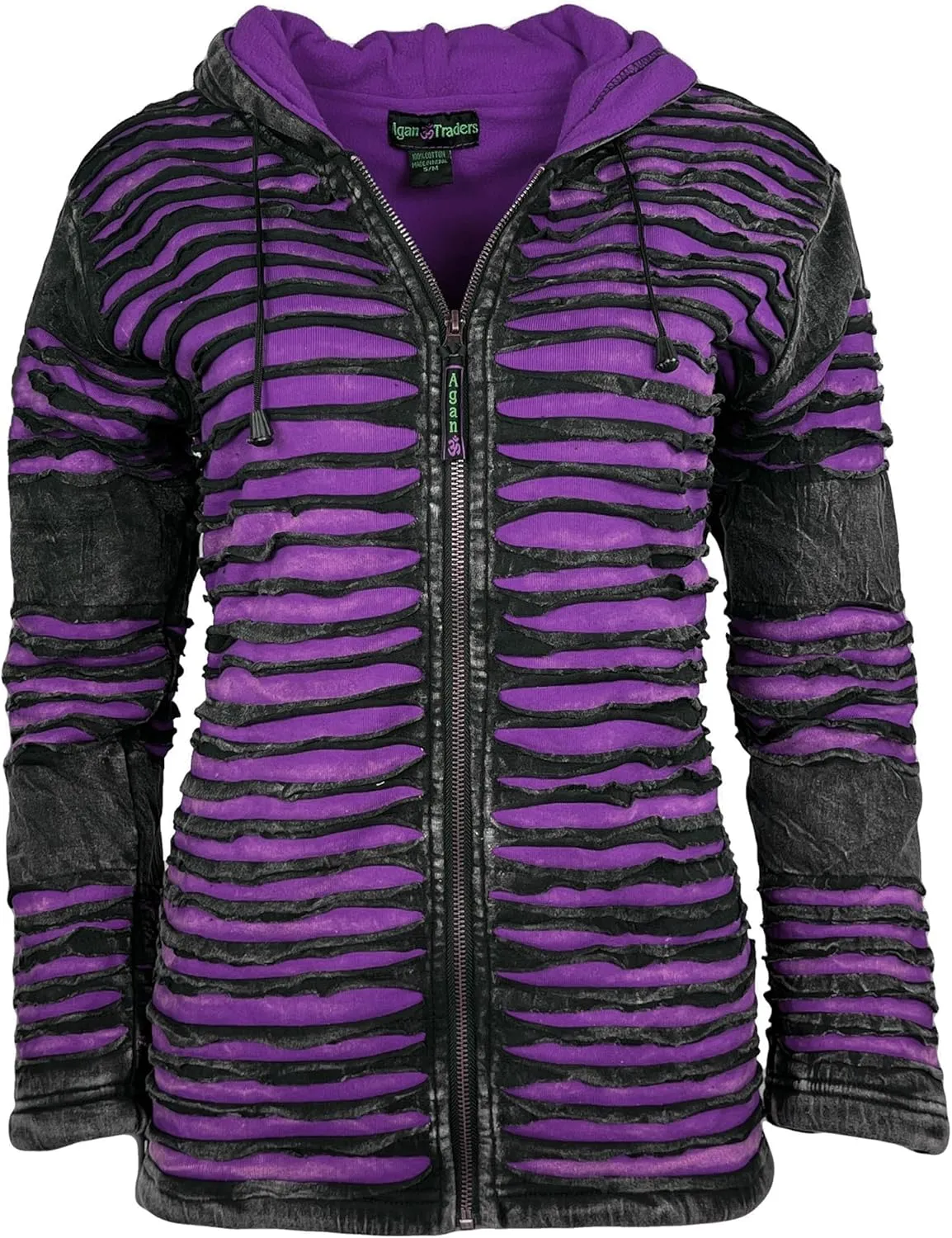 Agan Traders 2025 Spring Patch Funky Fleece Insulated Bohemian Outwear Winter Jacket