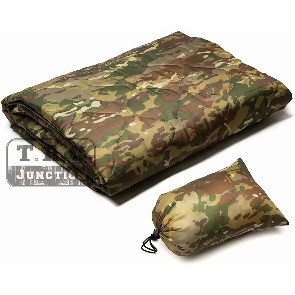 All Weather Poncho Liner Woobie Blanket Outdoor Camping With Bag