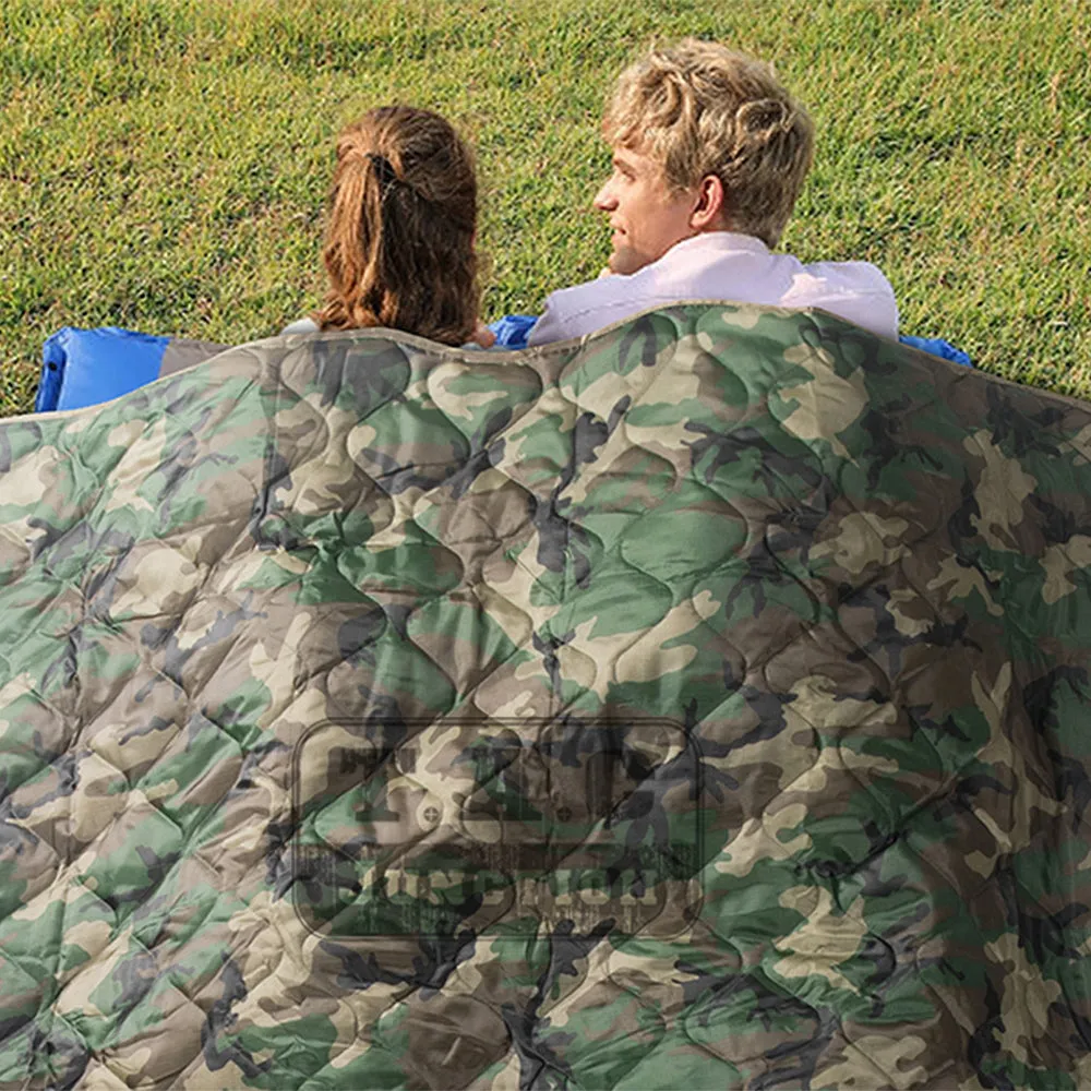 All Weather Poncho Liner Woobie Blanket Outdoor Camping With Bag
