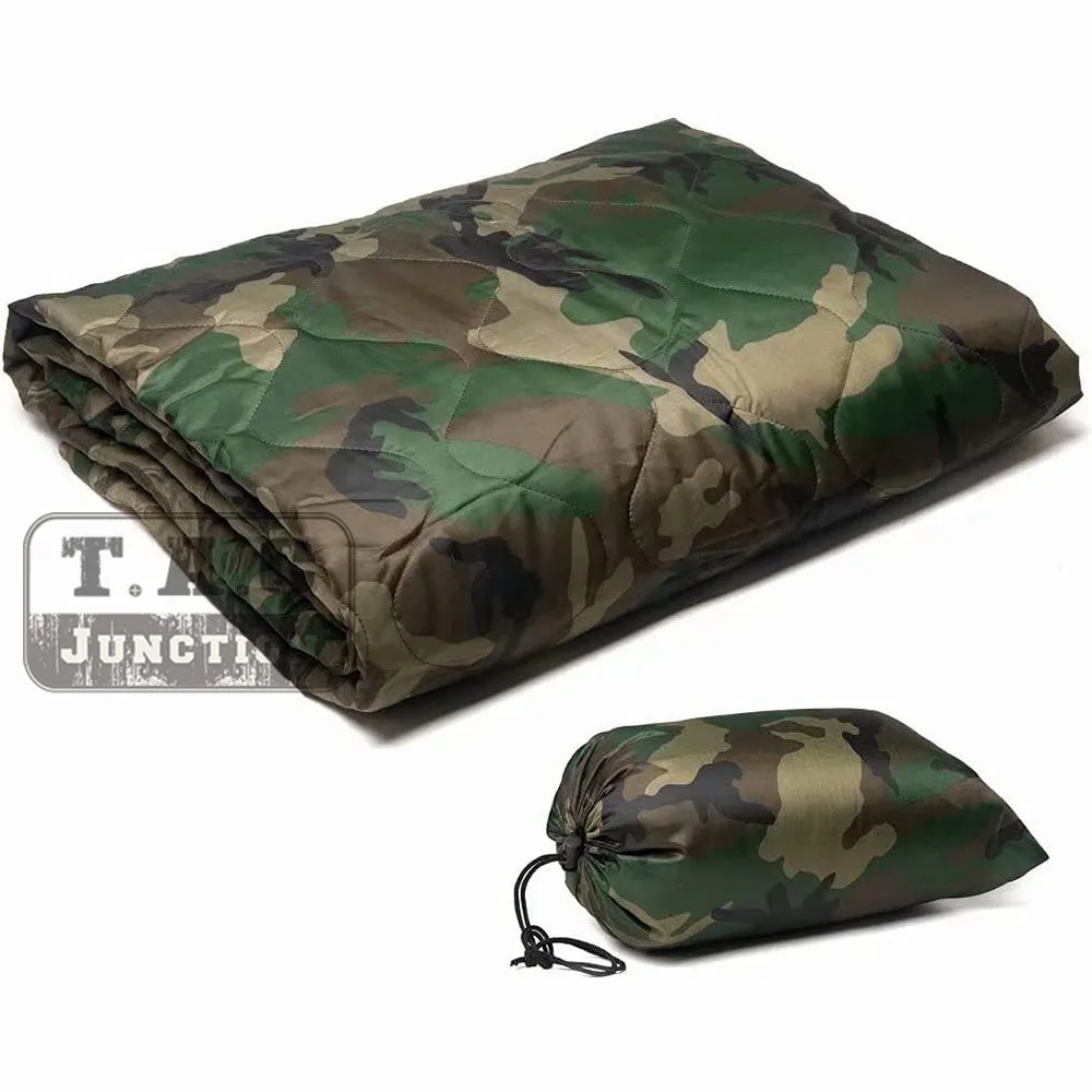 All Weather Poncho Liner Woobie Blanket Outdoor Camping With Bag