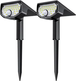AloftSun Solar Motion Sensor Outdoor Lights,Waterproof Motion Sensor Spot Lights- 30 LED/3 Modes Solar Powered Spotlights,Landscape Lighting for Yard and Garden, Cool White,2 Pack