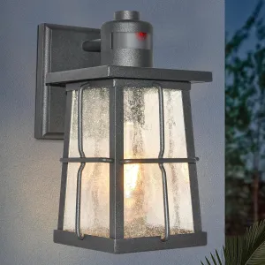 ALVIME Motion Sensor Outdoor Wall Lights Fixture, Exterior Wall Lanterns, Porch Outside Garden Lamps Sconce for Entryway, House Front Door Patio Garage, E26 Base&Clear Seedy Glass