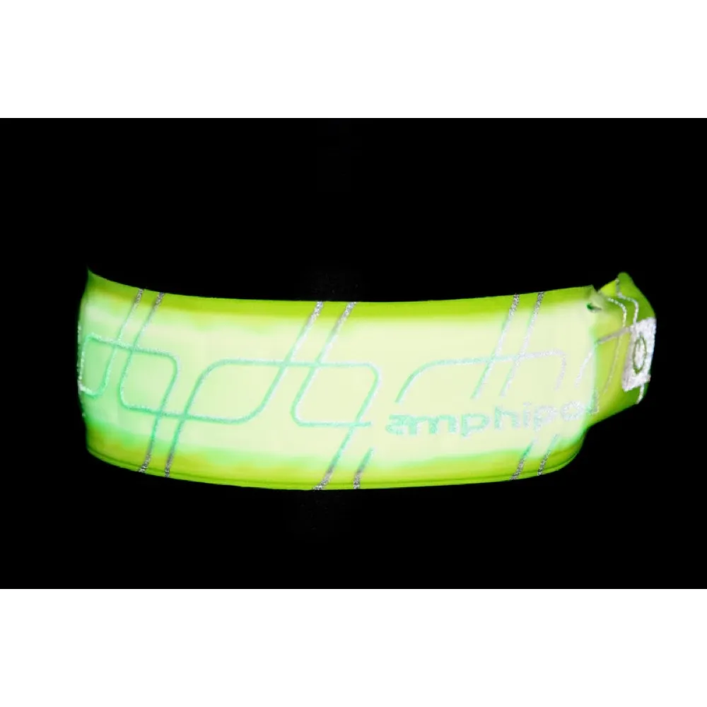 Amphipod Full-Viz Rechargeable Flashing Reflective Slap Band in Hi-Viz Yellow