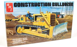 AMT Construction Bulldozer 1:25 Scale Model Kit, White (AMT1086)