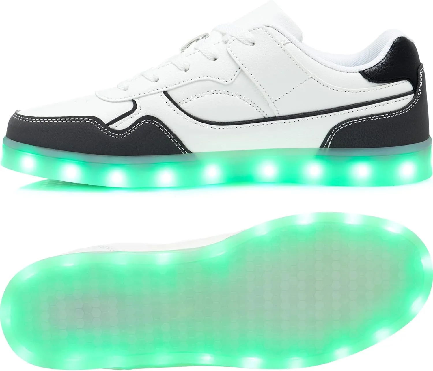 APTESOL Light Up Shoes for Women Men - 11 LED Color Modes Fashion Luminous Shoes with USB Rechargeable