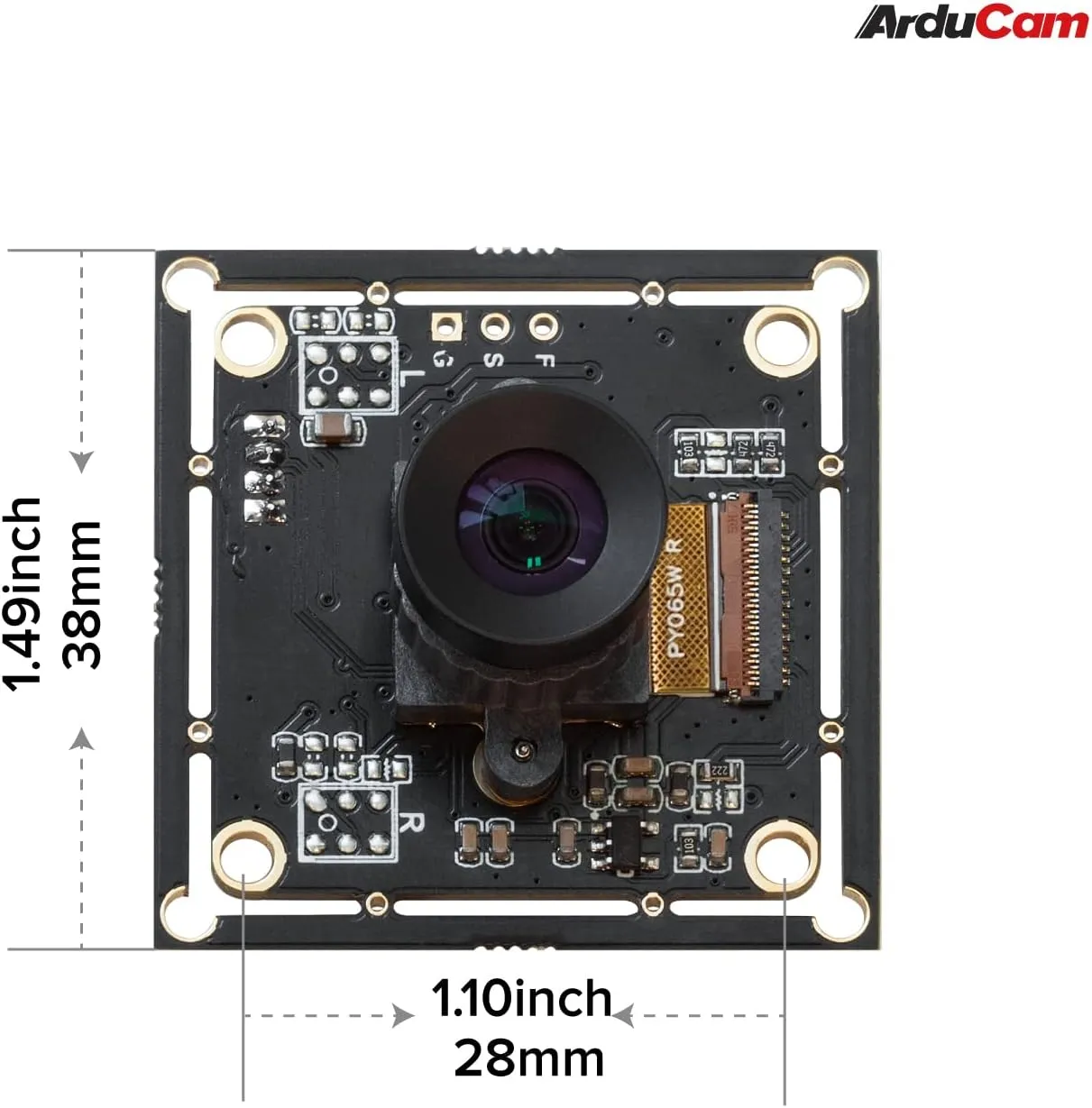 Arducam 100fps Mono Global Shutter USB Camera, 720P OV9281 UVC Webcam Module with Low Distortion M12 Lens Without Microphones, for Computer, Laptop, Android and Raspberry Pi