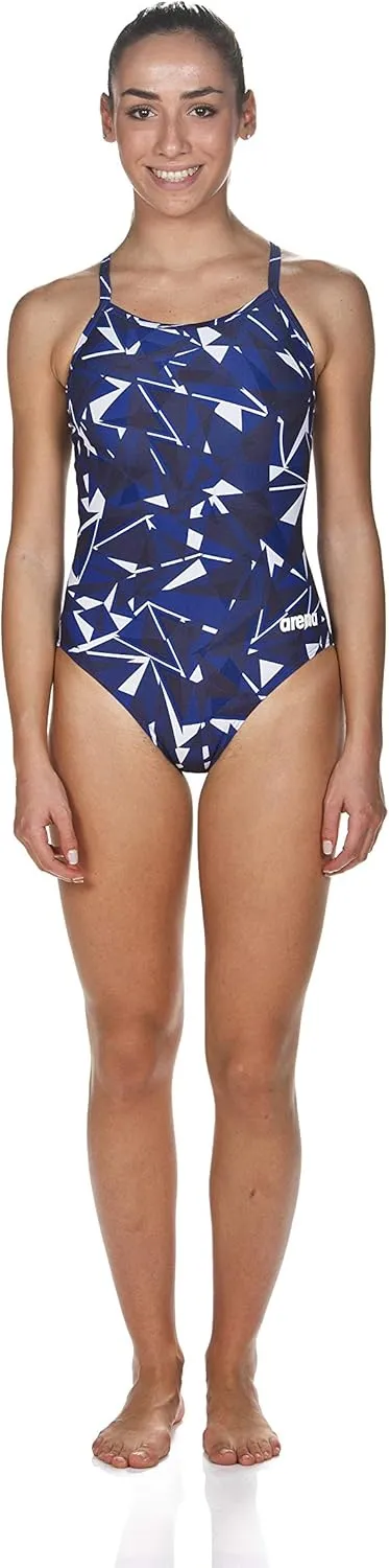 ARENA Women's Shattered Glass Light Drop Back MaxLife One Piece Swimsuit