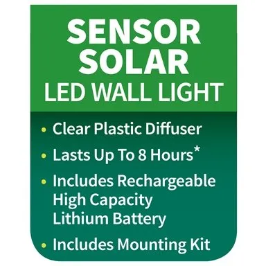 Arlec Solar Wall Light With Motion Sensor Super bright - Brushed Chrome