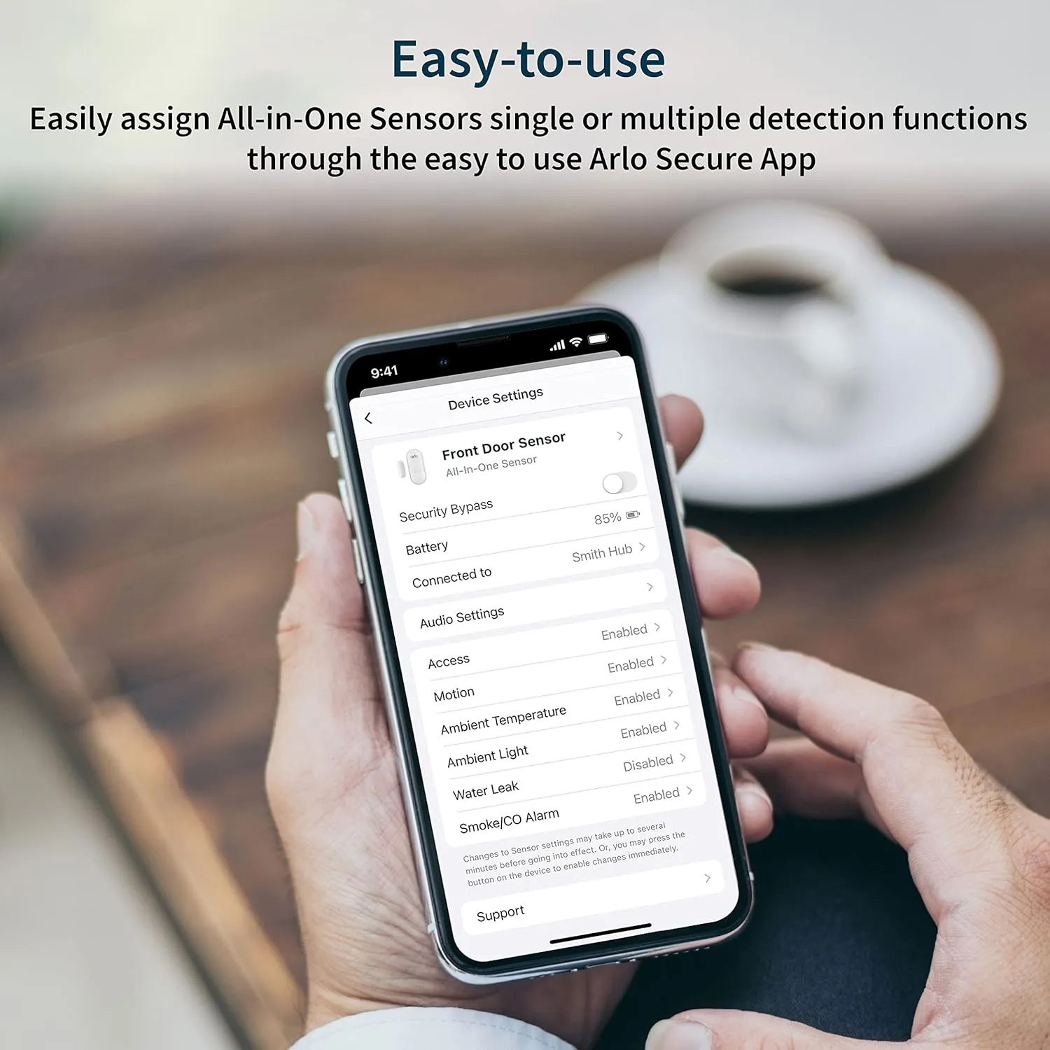Arlo Home Security System - Wired Keypad Sensor Hub, (2) 8-in-1 Sensors, 24/7 Professional Monitoring- No Contract Required, DIY Installation, Alarm System for Home Security – SS1201, White
