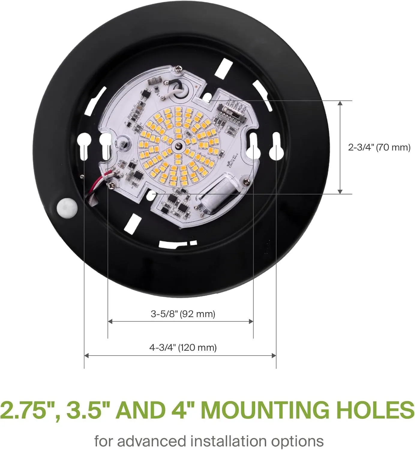 ASD 6 Pack Motion Sensor LED Disk Lights 6 Inch, 15W 5CCT 2700-5000K 1149LM CRI90 , Indoor Ceiling Flush Mount Light Fixture, Low Profile Lighting for Closet, Hallway, Pantry, Porch, Garage, Black, UL