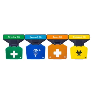 AuraPoint - 4 Unit Point - Small BS8599-1 First Aid, Double Eyewash, Burns and Clean Up Kits