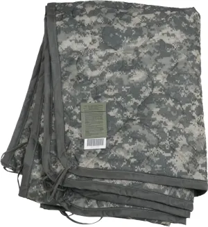 Authentic US Military Poncho Liner Blanket Woobie Camouflage Military Issue USGI Thermal Insulated (UCP/ACU)