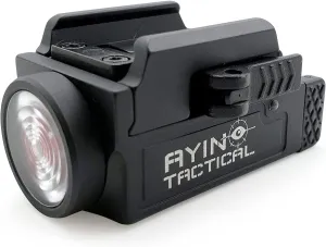 AYIN Tactical Pistol Light 800 Lumen, Quick Disconnect, USB Rechargeable Tactical Rail Mounted Flashlight, Mounting Hardware, Battery and Charger Included