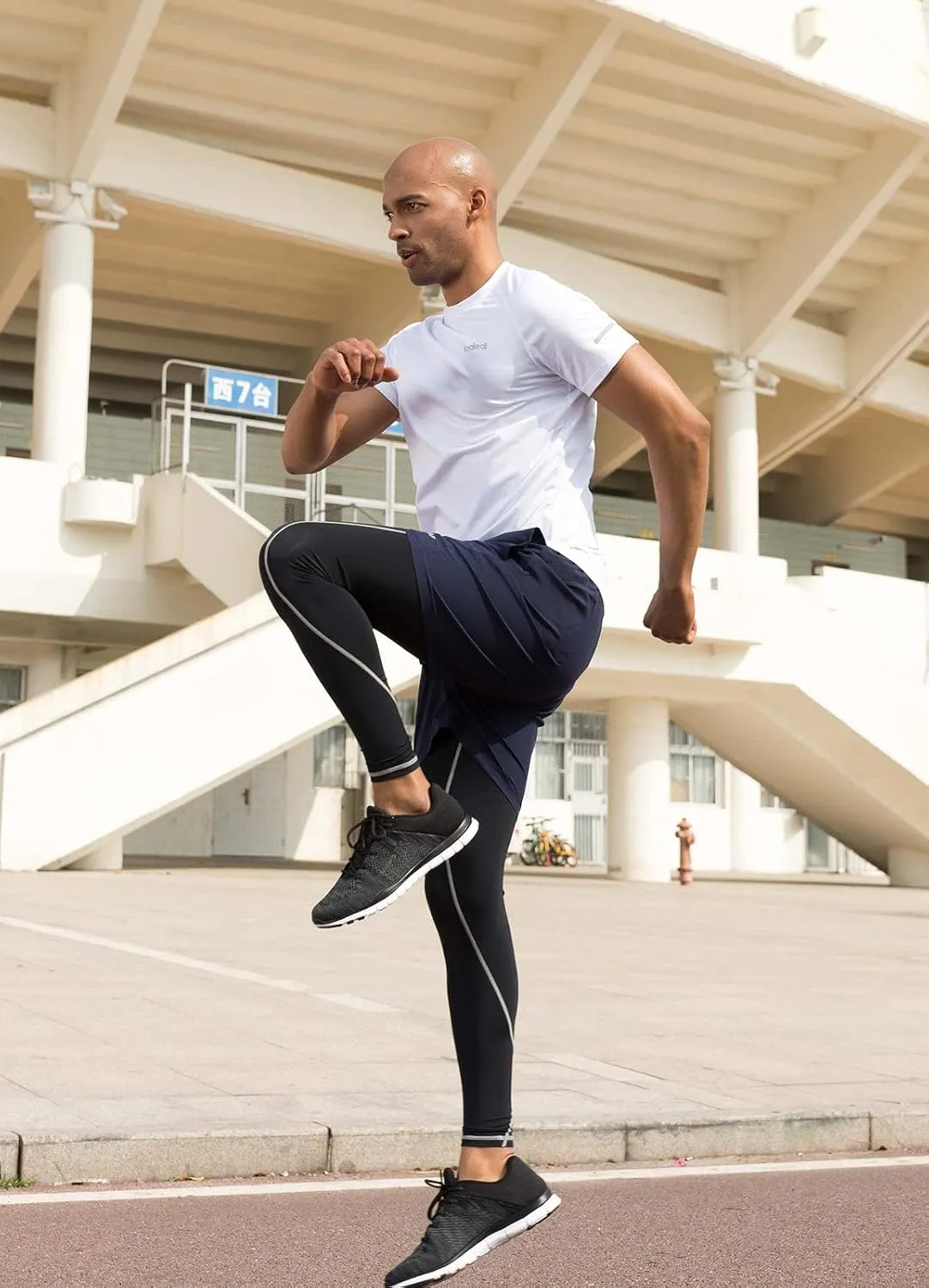 baleaf Men's Running Workout Shirts Short Sleeve Athletic T-Shirt Quick Dry