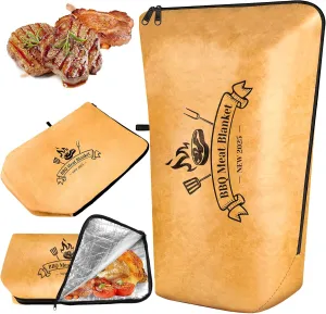 BBQ Blanket for Resting Meat, 21 Inch Reusable Insulated Bag with Wide Mouth for Brisket/Beef/Pork Shoulder/Turkey, Smoker Grilling Accessories, BBQ Gifts for Men