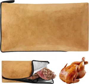 BBQ Blanket for Resting Meat, 21.4" Smoker BBQ Brisket Blanket Meat Resting Blanket, Reusable Reat Insulated Resting Bag with Wide Mouth for Large Brisket Beef Pork Shoulders Turkeys Grilling