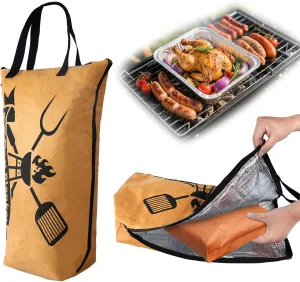 BBQ Blanket for Resting Meat 4-Layer Insulated Brisket Holding Wrap with Leak-Proof PE Liner & Wide Mouth – Meat Resting Bag for BBQ, Smoked Ribs, Turkey, Brisket, Outdoor Grilling & Gifts