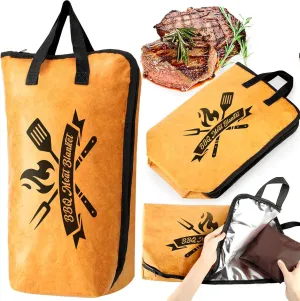 BBQ Blanket for Resting Meat, Smoker Meat Resting Blanket, Reusable Smoker Grilling Meat Insulated Resting Bag with Wide Mouth for Large Brisket/Beef/Turkeys, Gifts for Men