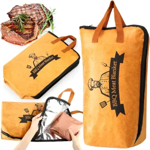 BBQ Meat Rest Blanket, Smoker Accessory Meat Warming Blanket, Reusable BBQ Meat Rest Bag with Wide Mouth for Large Brisket/Pork Shoulder/Turkey, Men's Gifts