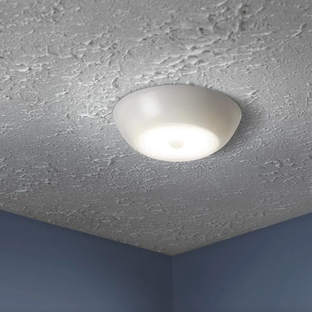 Beams MB990 300 Lumen LED UltraBright Wireless Battery Powered Motion Sensing Indoor/Outdoor Ceiling Light, 2-Pack, White